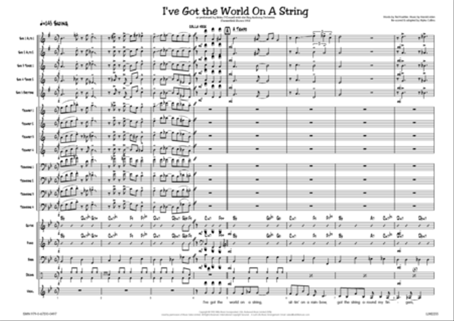 I've Got The World On A String Big Band scores gallery preview page 2