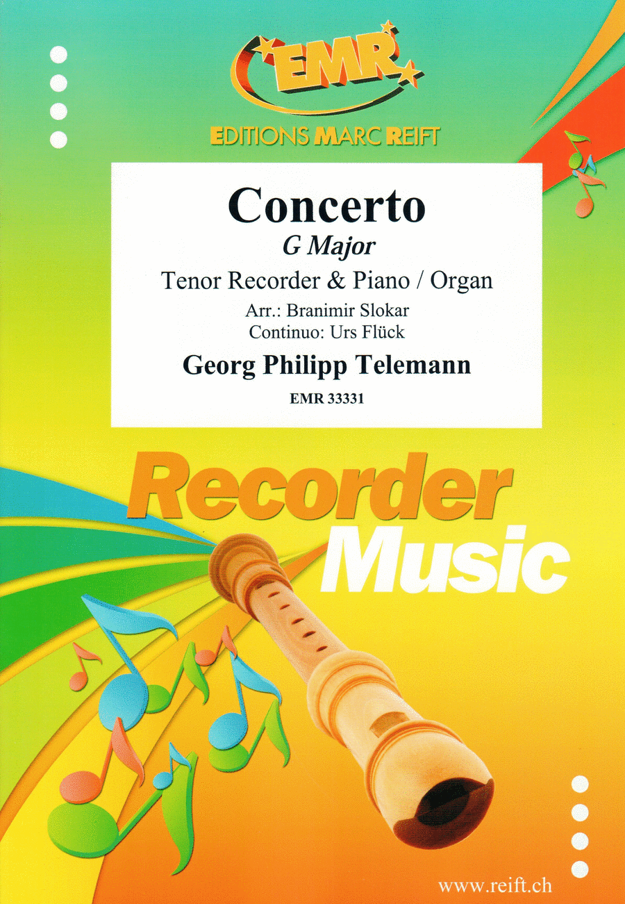 Concerto G Major Tenor Recorder scores gallery preview page 1