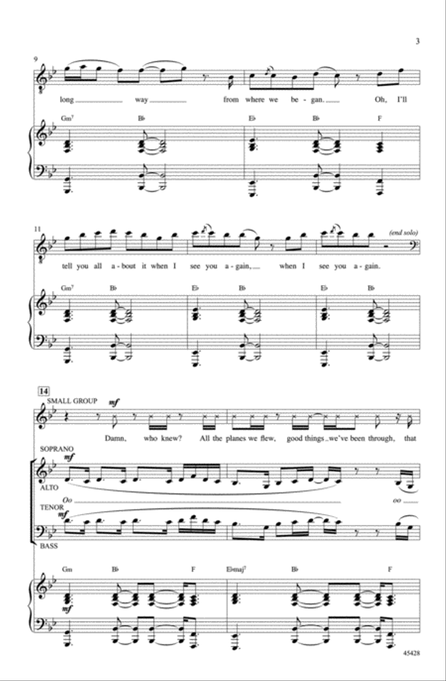 See You Again See You Again Choir scores gallery preview page 2