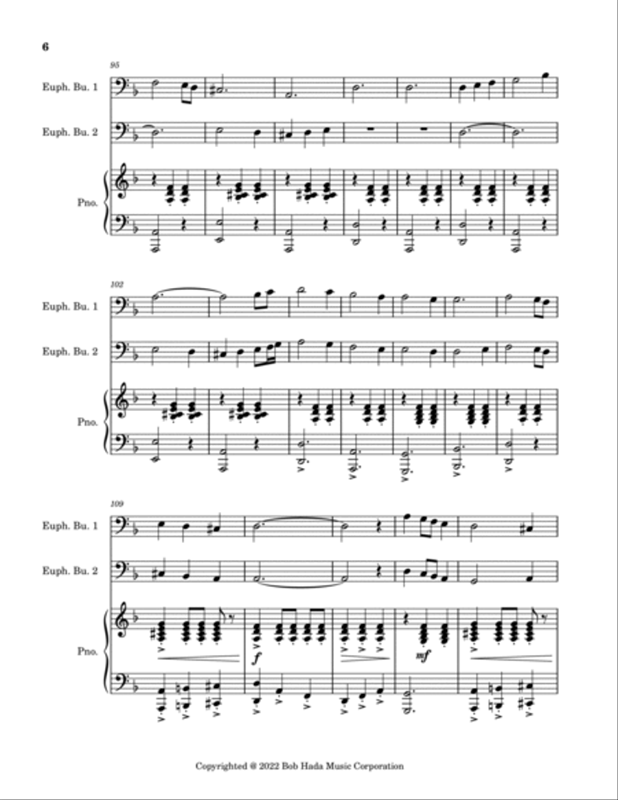 Bob's Lament (Second Theme of Bob Hada) Brass Duet scores gallery preview page 6