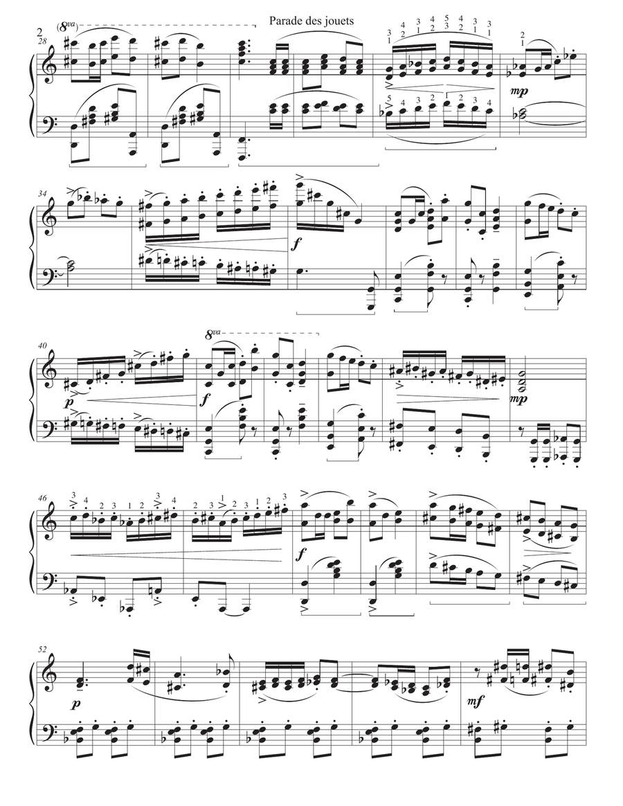 Parade des jouets (Parade of the Toys) Piano Solo scores gallery preview page 2
