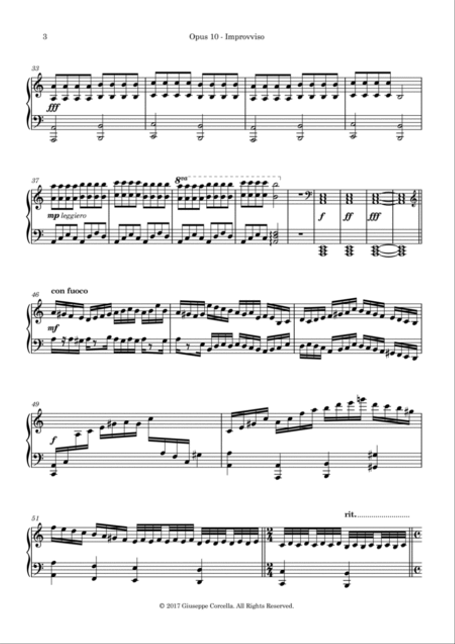 Improvviso Op. 10 Piano Solo scores gallery preview page 3