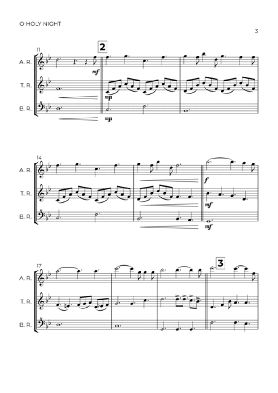 O Holy Night Alto Recorder scores gallery preview page 3