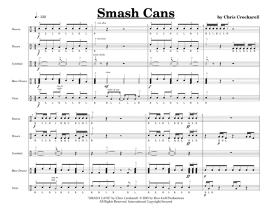 Smash Cans w/Tutor Tracks Percussion Ensemble scores gallery preview page 3