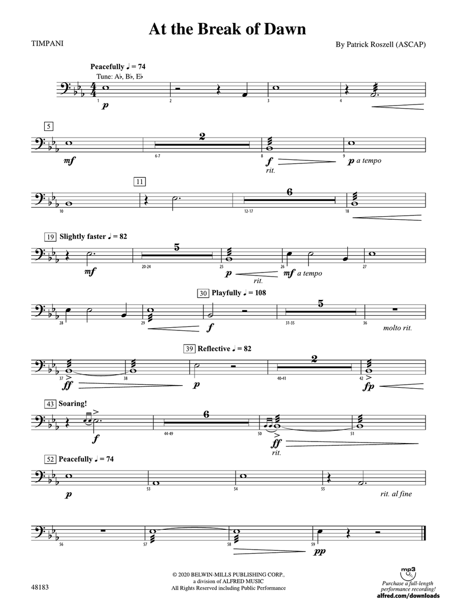 At the Break of Dawn: Timpani