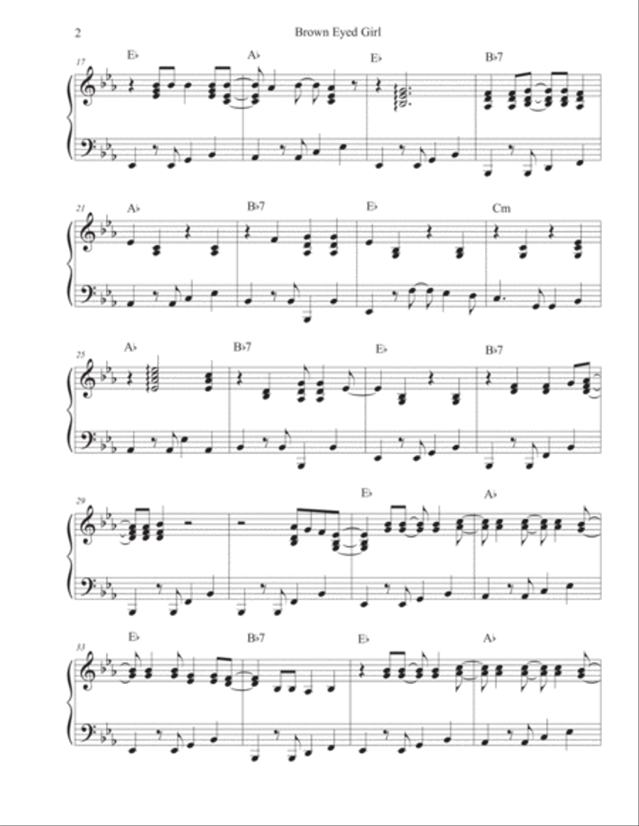 Brown Eyed Girl Harp scores gallery preview page 2