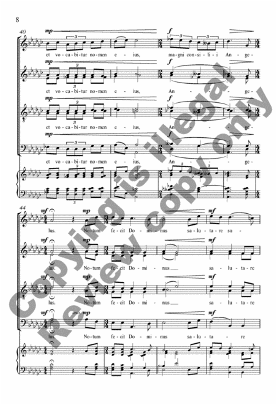 Puer natus est nobis Puer natus est nobis Divisi scores gallery preview page 8