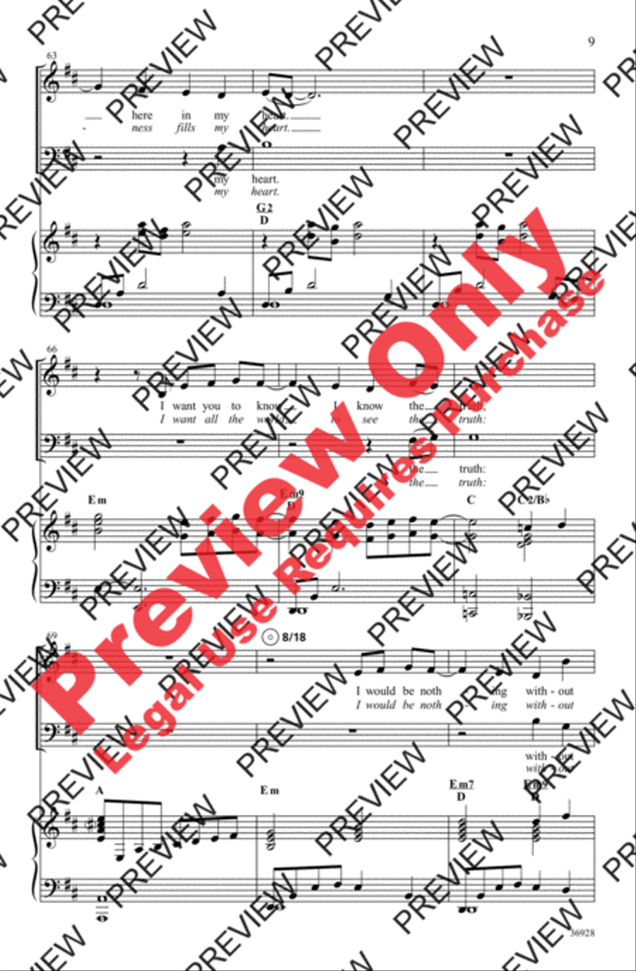 The Wind Beneath My Wings 3-Part scores gallery preview page 9