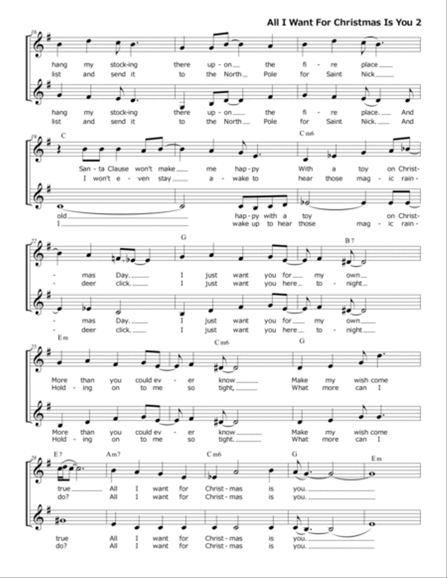All I Want For Christmas Is You SA scores gallery preview page 2