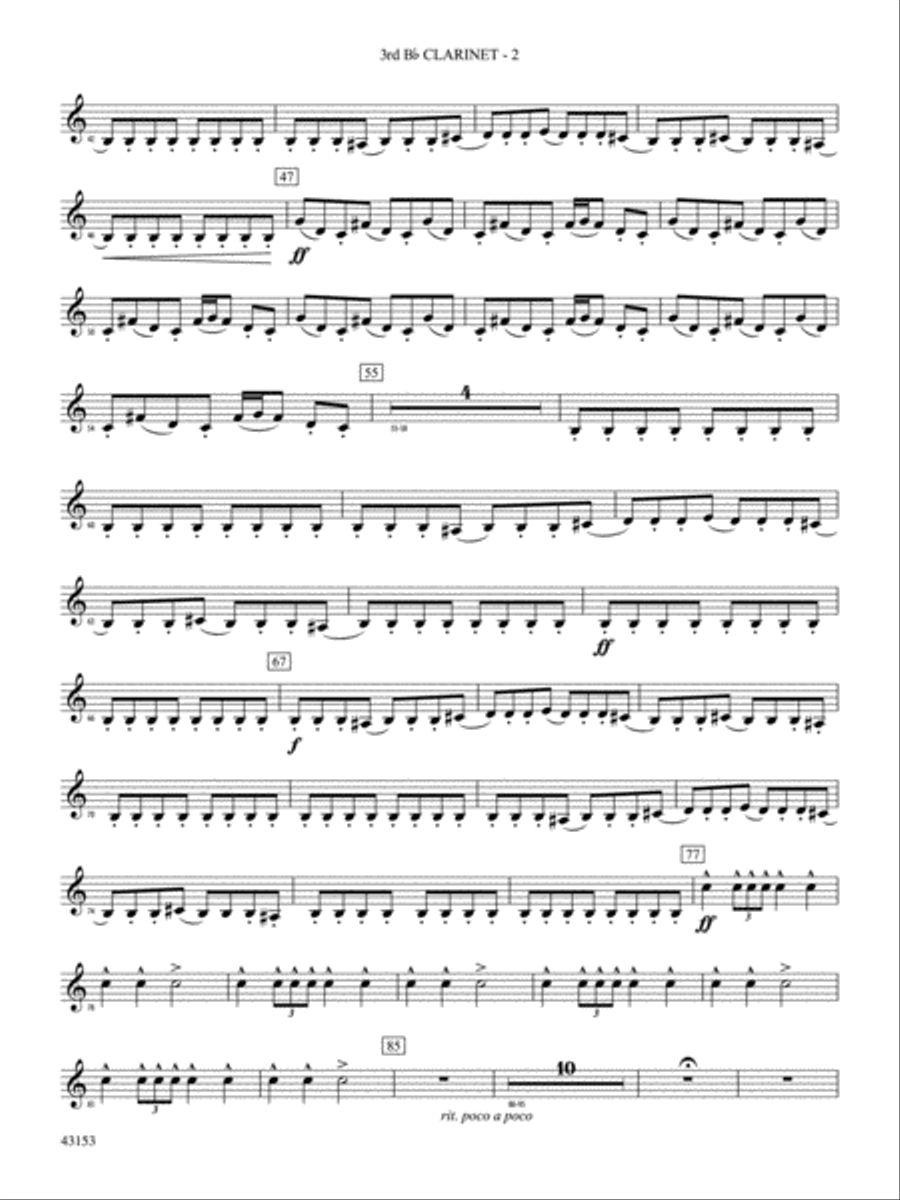 A Mad Russian's Christmas: 3rd B-flat Clarinet Concert Band scores gallery preview page 2