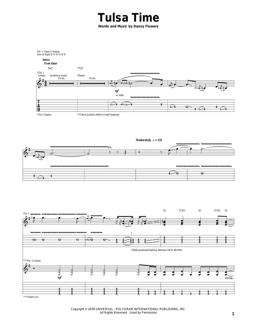Tulsa Time Acoustic Guitar scores gallery preview page 1