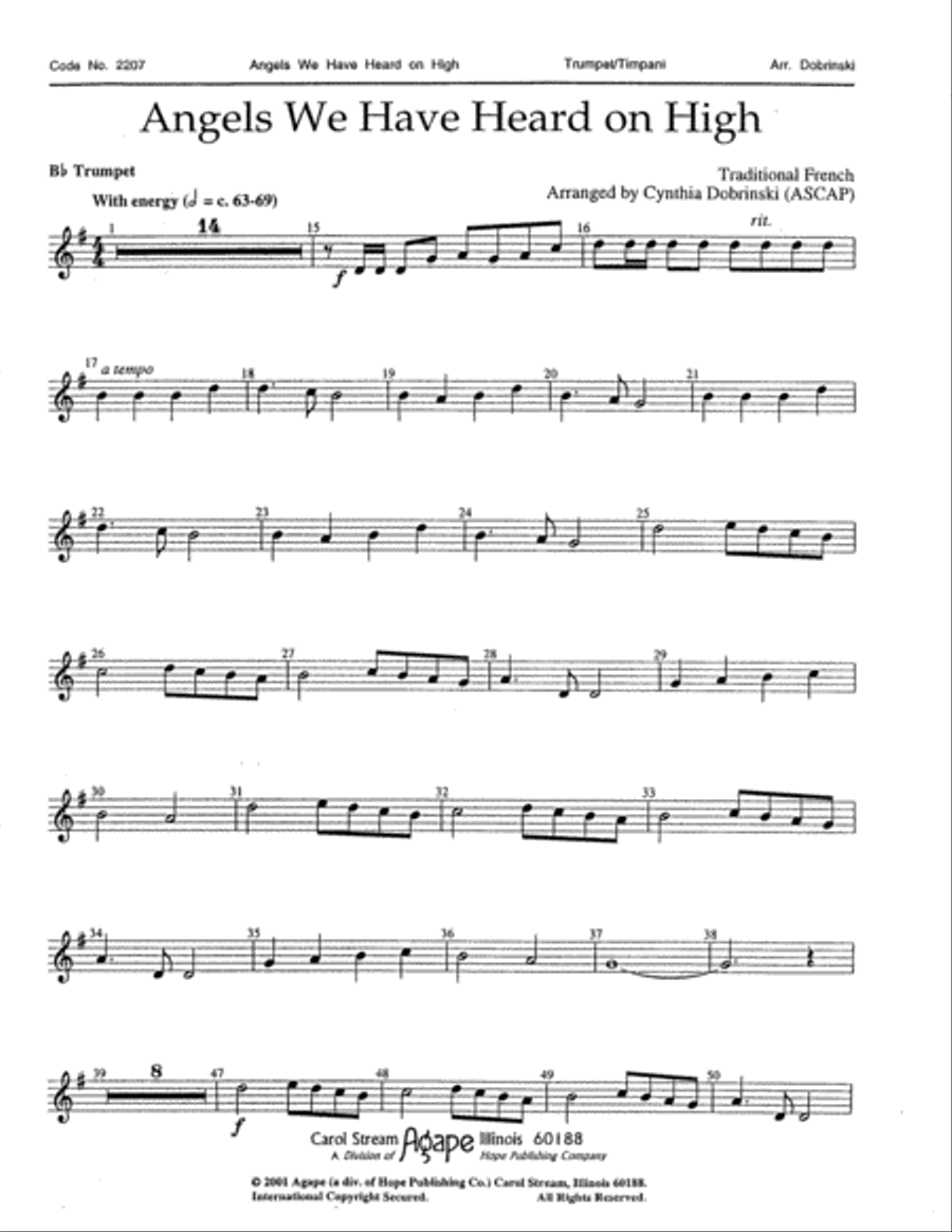Angels We Have Heard on High 5-Octaves scores gallery preview page 1