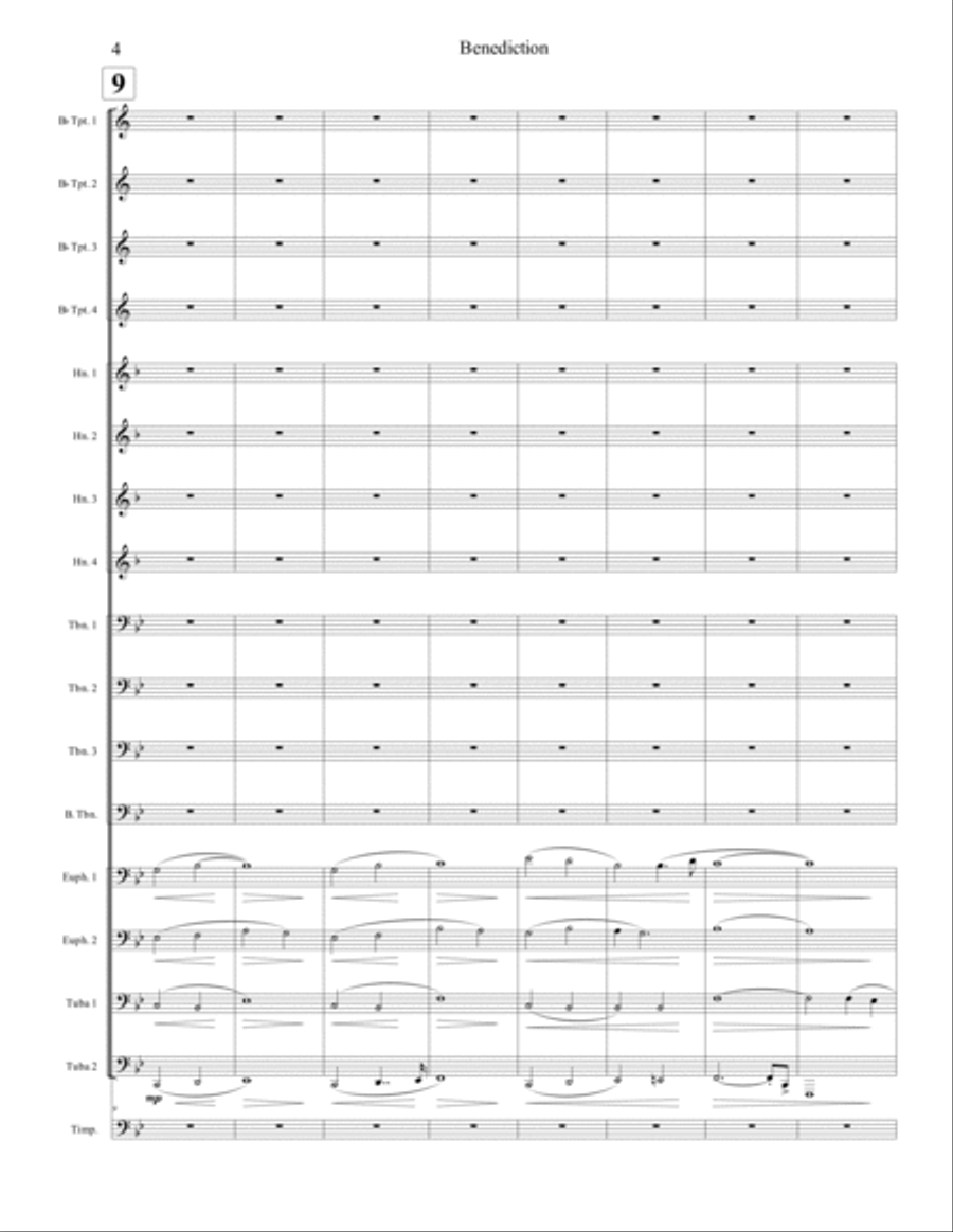 Benediction (Brass Choir - Score and Parts) Brass Ensemble scores gallery preview page 4