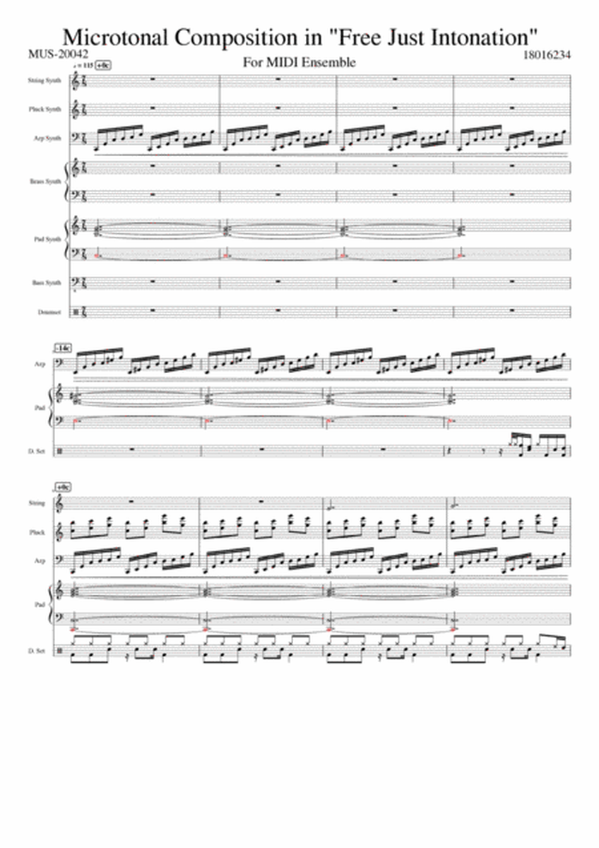 Microtonal Composition in "Fluid Just Intonation" - Score Only image number null