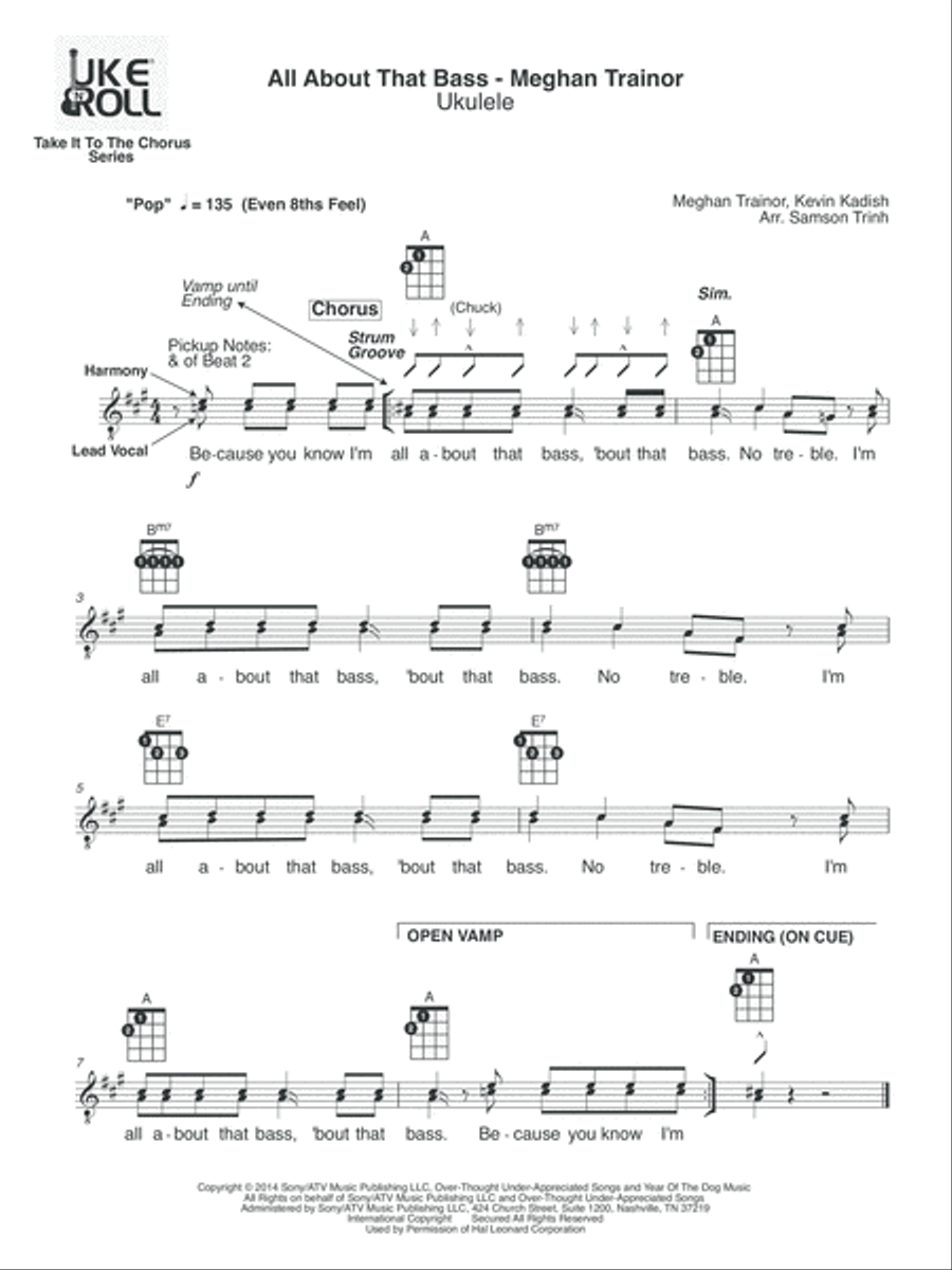 All About That Bass Bass Guitar scores gallery preview page 1