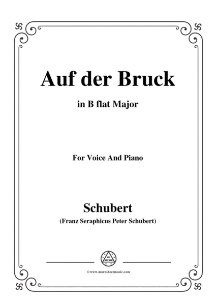 Schubert-Auf der Bruck,Op.93 No.2,in B flat Major,for Voice&Piano image number null