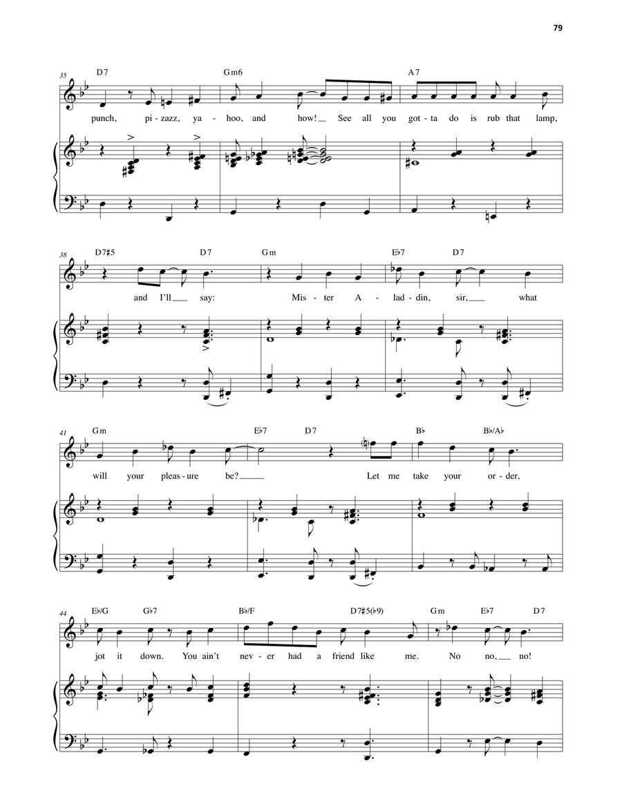 Friend Like Me (Stageplay Version) (from Aladdin: The Broadway Musical) Voice scores gallery preview page 4