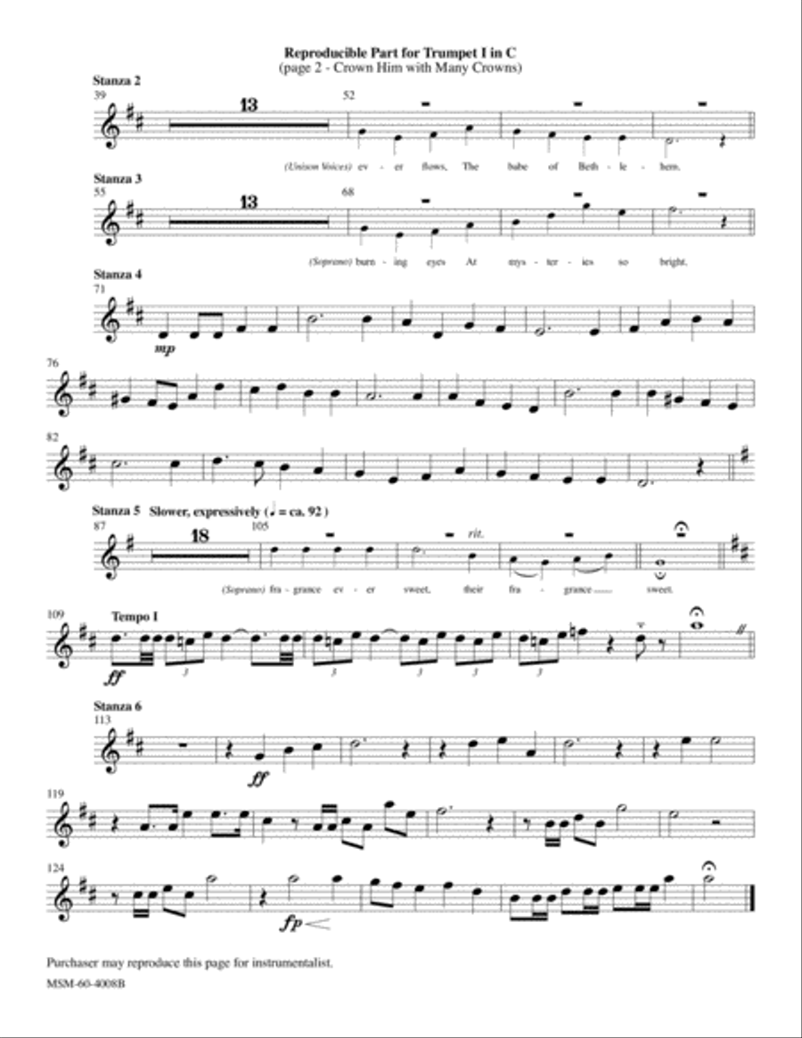 Crown Him with Many Crowns Choir scores gallery preview page 4