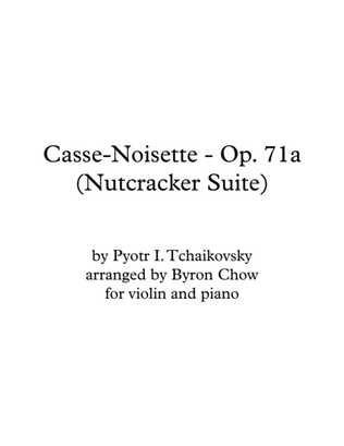 Nutcracker Suite, Op. 71a, by Tchaikovsky, arranged in original keys for violin and piano