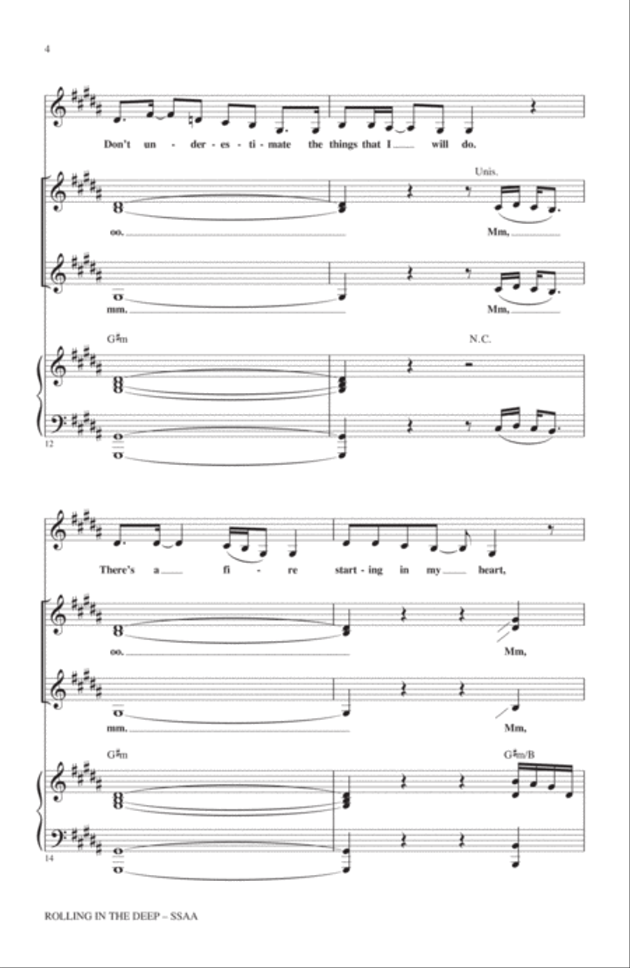 Rolling In The Deep SSA scores gallery preview page 3
