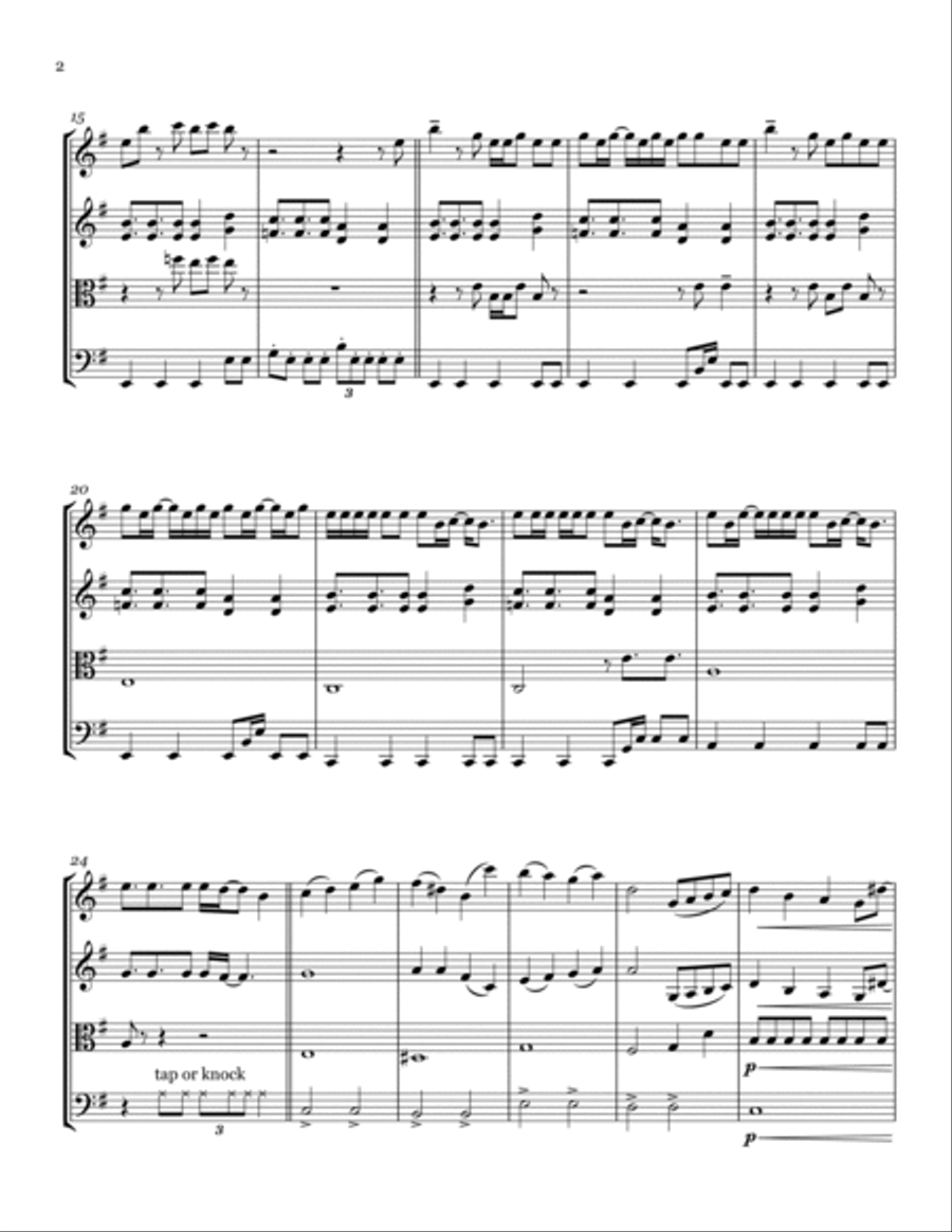 Lalalala Lalalala String Quartet scores gallery preview page 2
