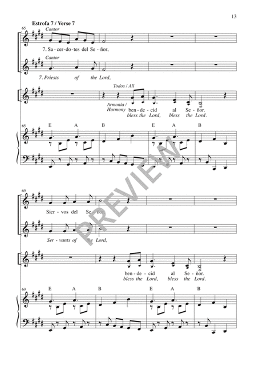 Cántico de Daniel / Canticle of Daniel 3-Part scores gallery preview page 14