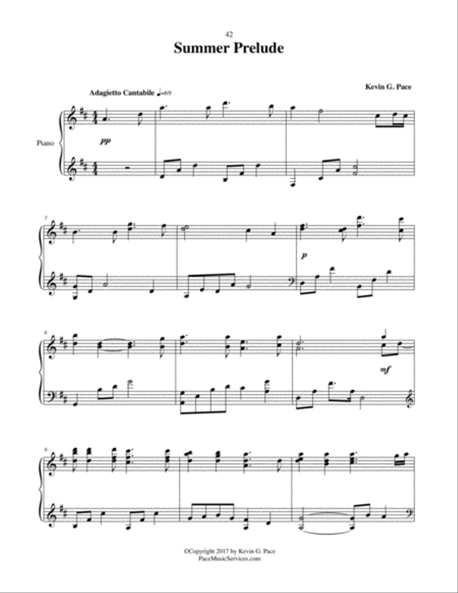 Summer Prelude - original piano solo Piano Solo scores gallery preview page 2