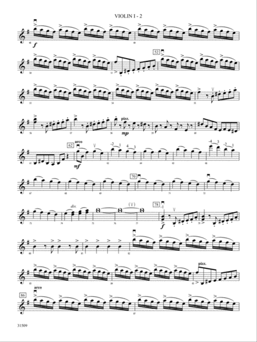 Wizards in Winter: 1st Violin String Orchestra scores gallery preview page 2