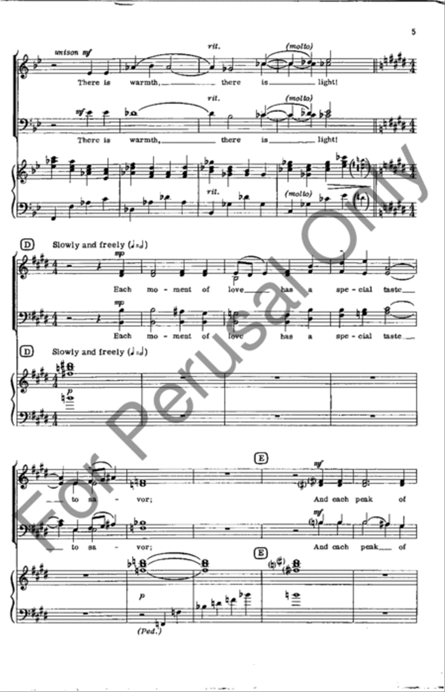 He Who Lights His Heart 4-Part scores gallery preview page 5