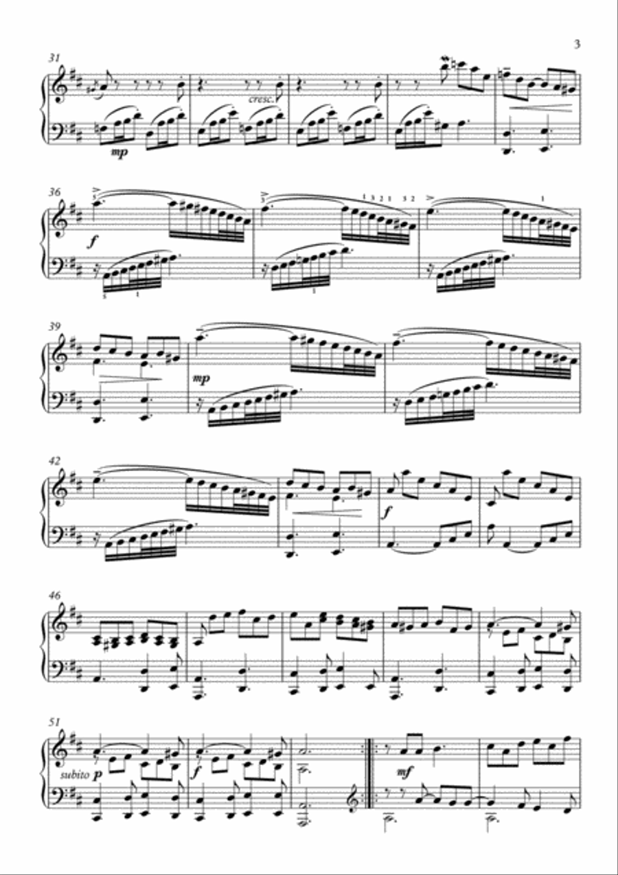 PRB Piano Series - Sonata in D, Kp 492 (Scarlatti) Piano Solo scores gallery preview page 3