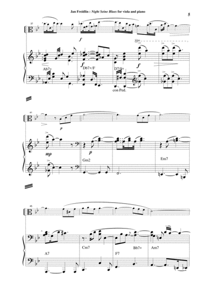 Jan Freidlin: Night Seine Blues for viola and piano
