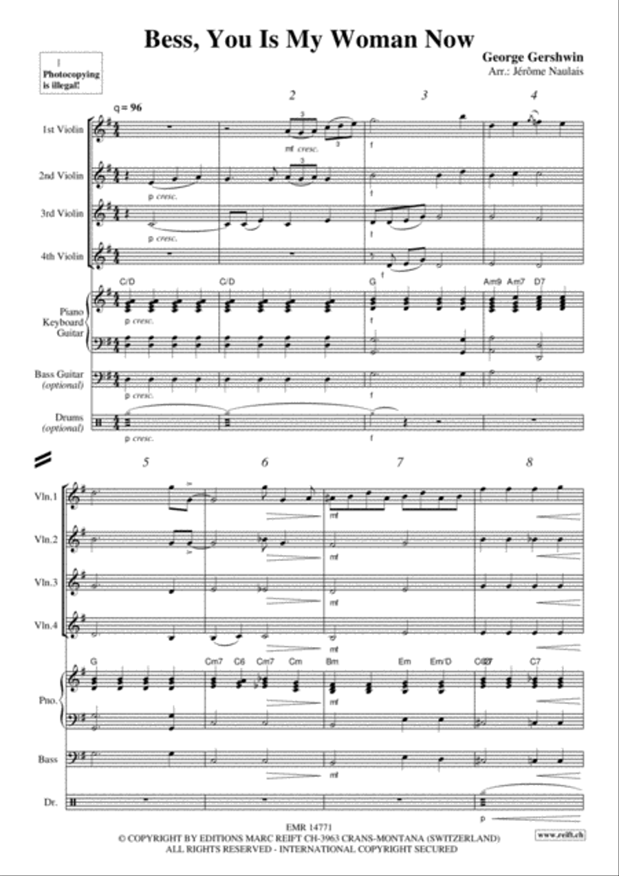 Bess, You Is My Woman Now Violin scores gallery preview page 3