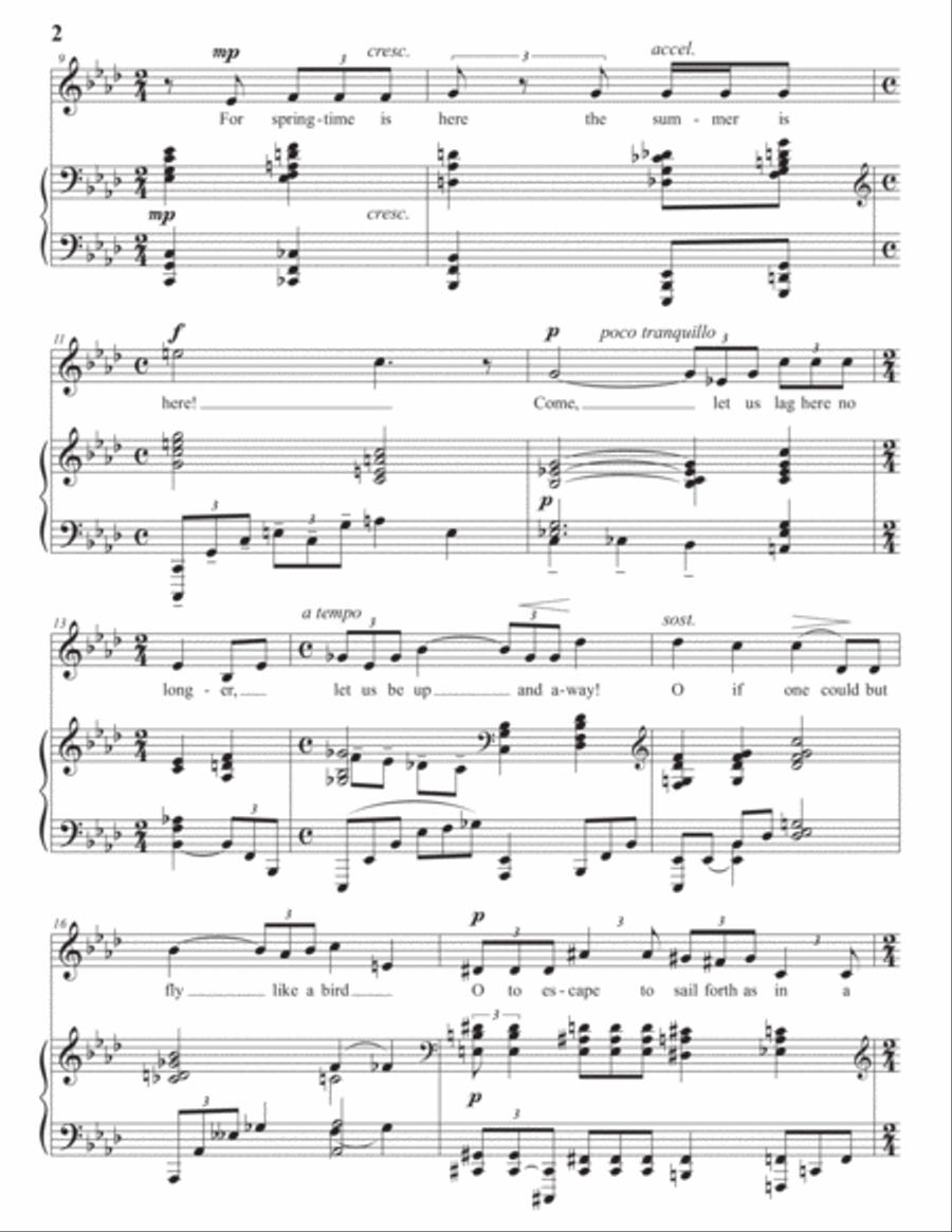 SCOTT: Lilac-time (transposed to A-flat major) Voice scores gallery preview page 3