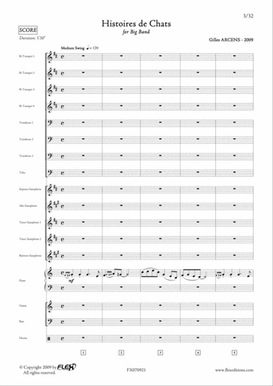 Histoires de Chats Histoires de Chats Big Band scores gallery preview page 3