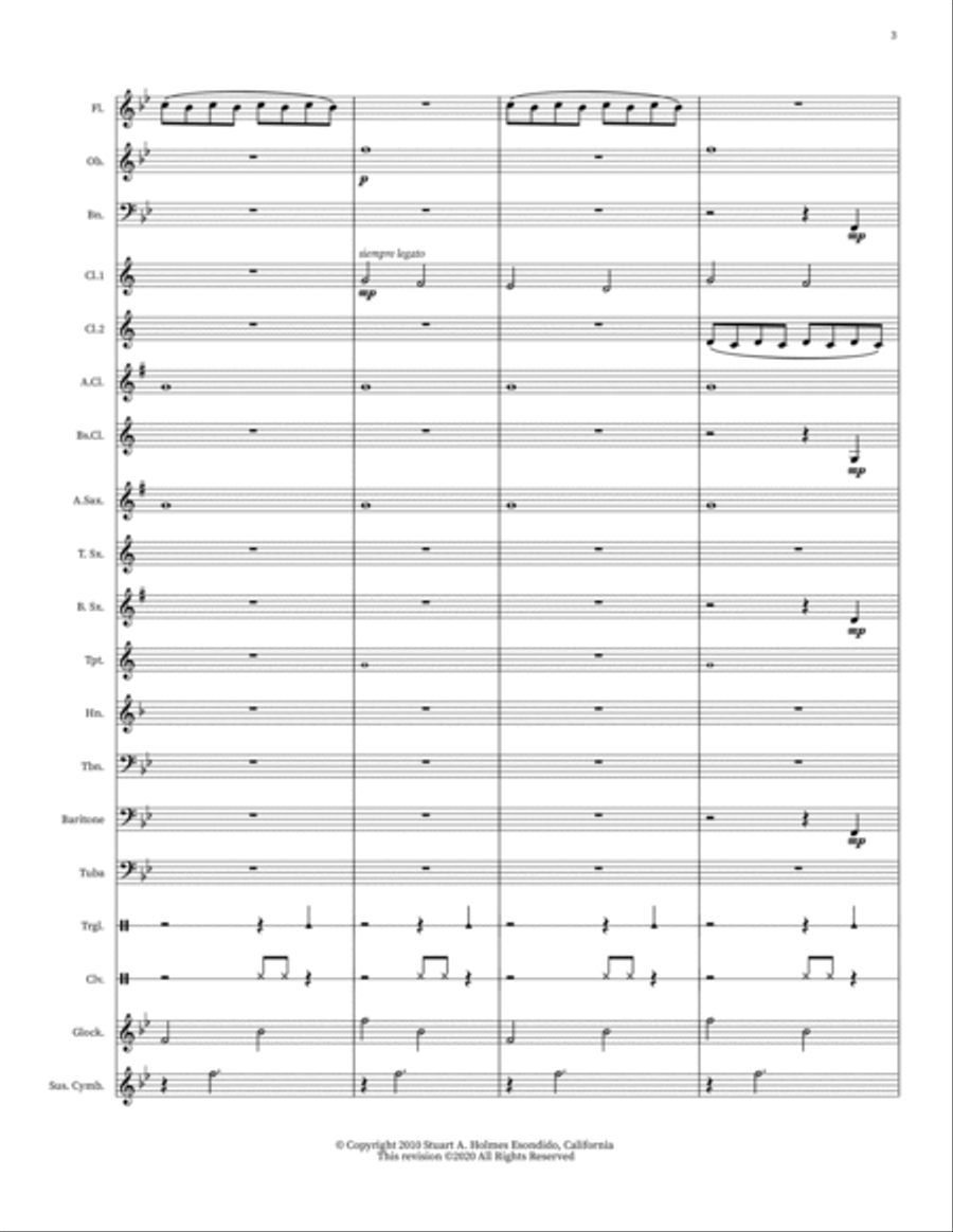 Twinkling Winter Skies Concert Band scores gallery preview page 3