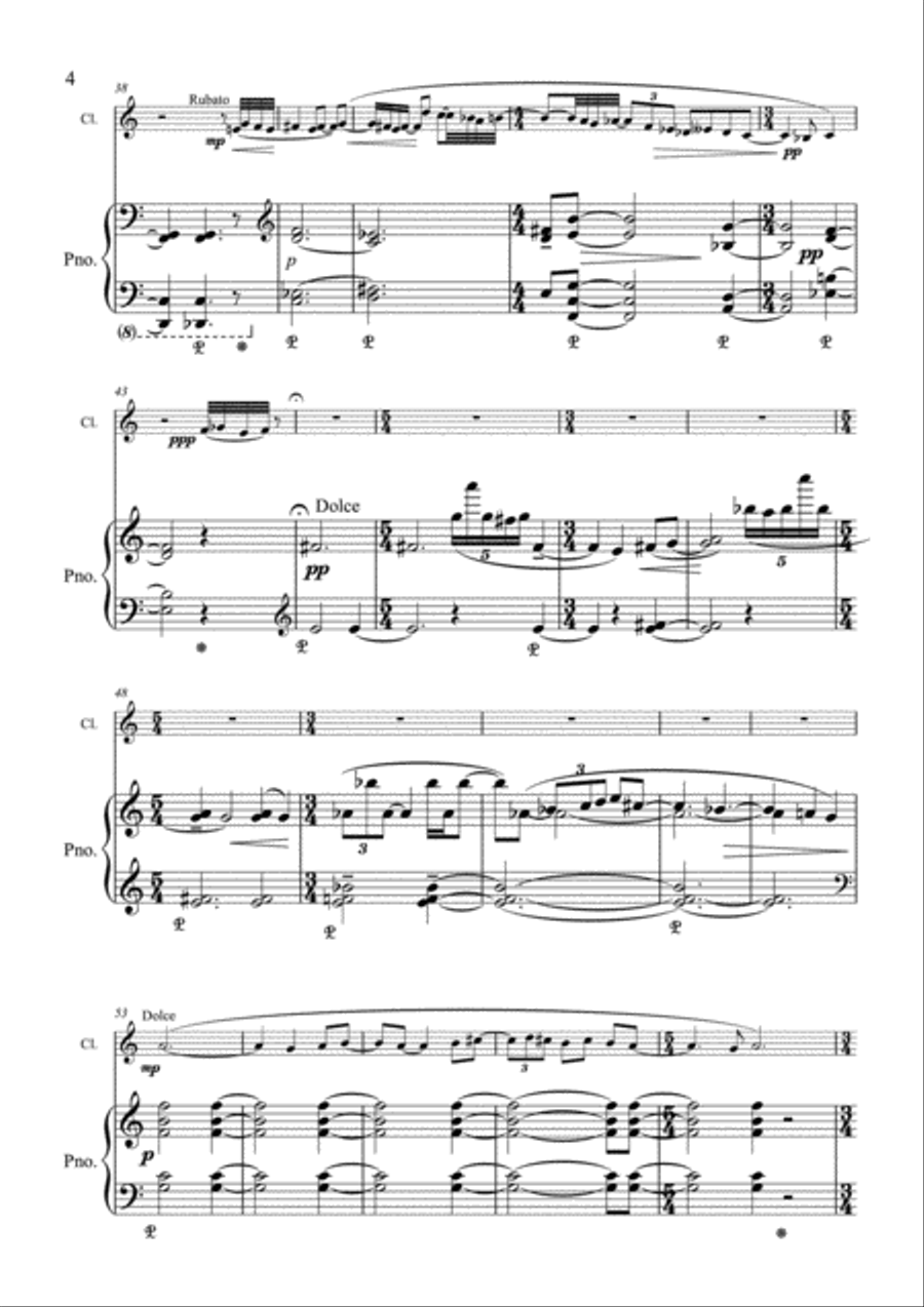 Murray - Solus - Clarinet & Piano Clarinet Solo scores gallery preview page 4