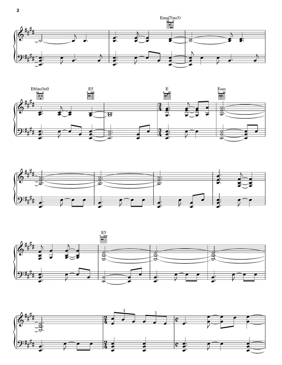 Gold Piano, Vocal, Guitar scores gallery preview page 2