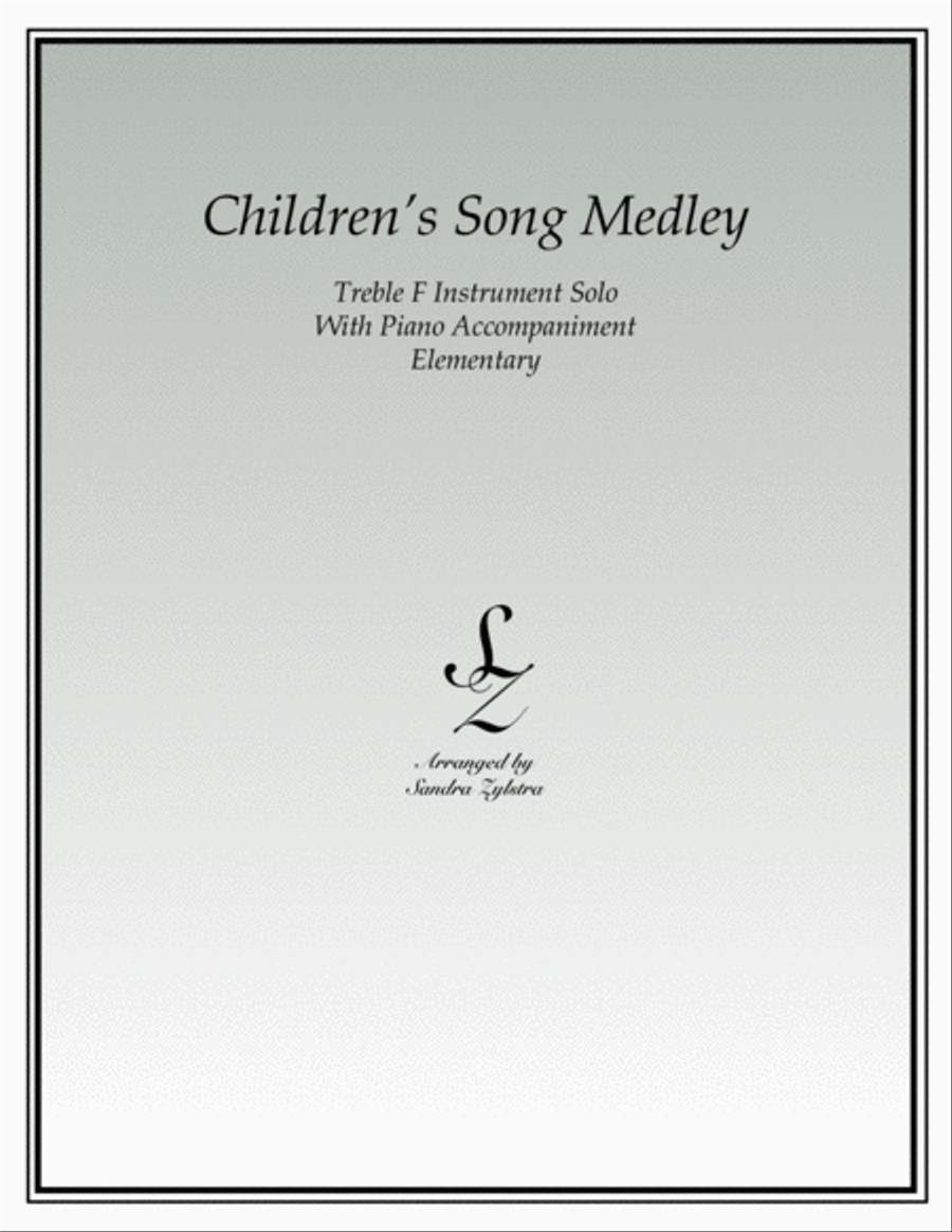 Children's Song Medley (treble F instrument solo) Horn scores gallery preview page 1
