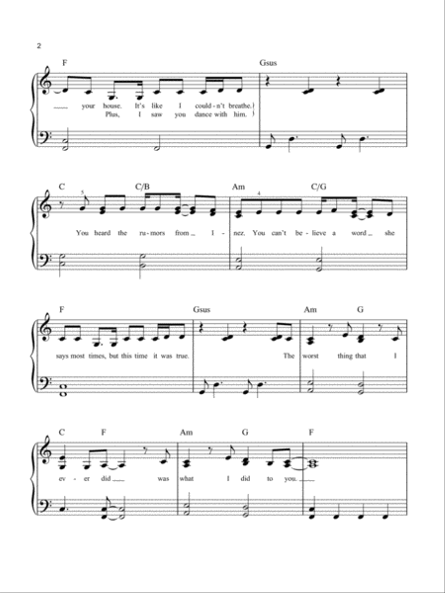 betty Easy Piano scores gallery preview page 2