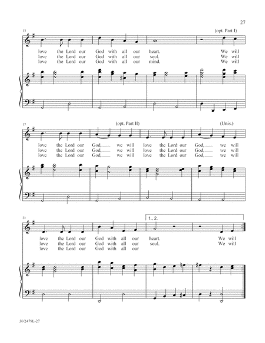 Scripture Songs Unison Choir scores gallery preview page 28
