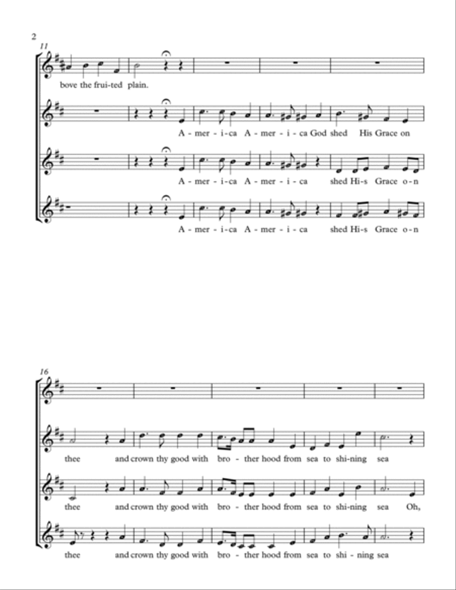 America the Beautiful America the Beautiful SSA scores gallery preview page 2
