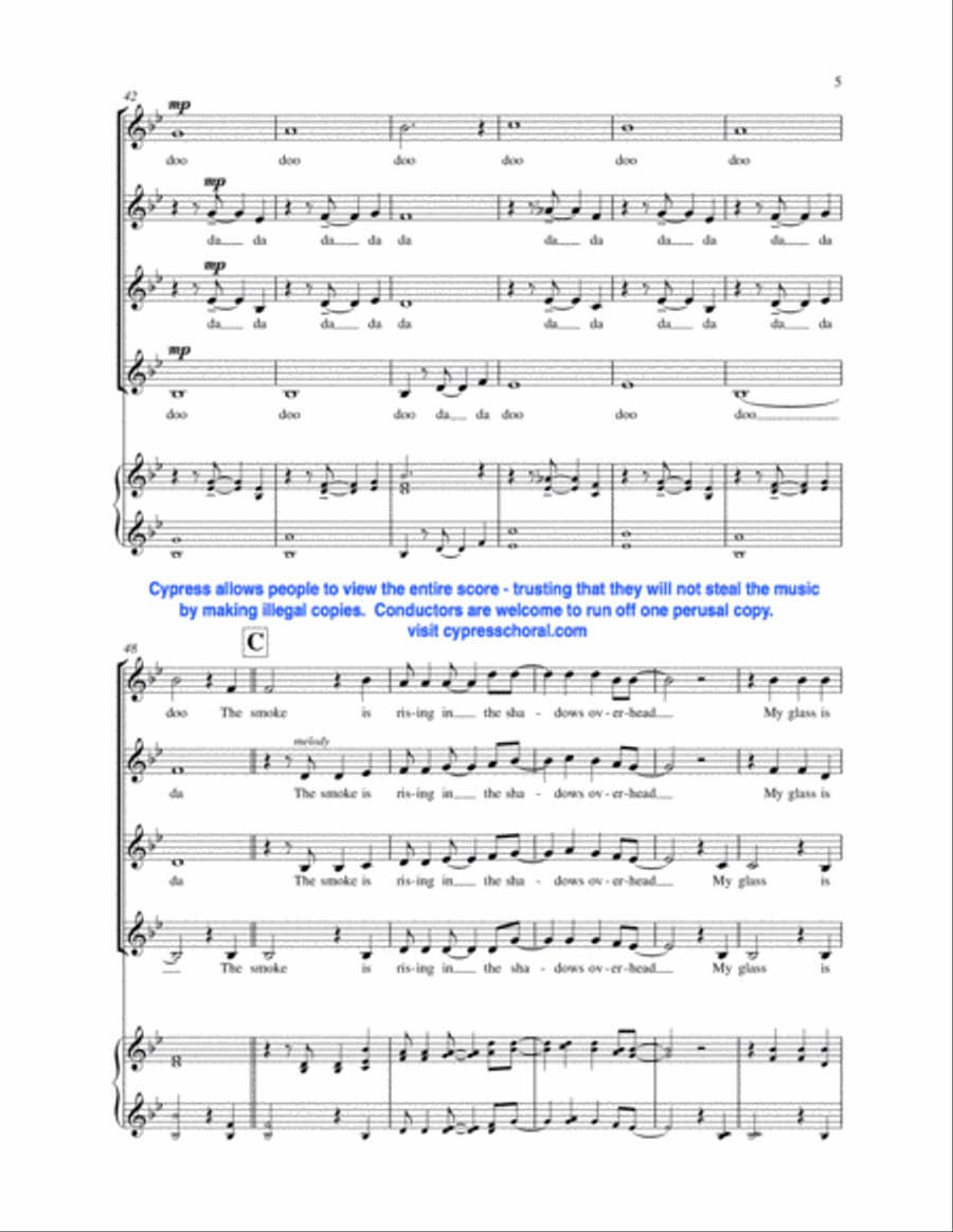 Song For A Winter's Night SSAA scores gallery preview page 5