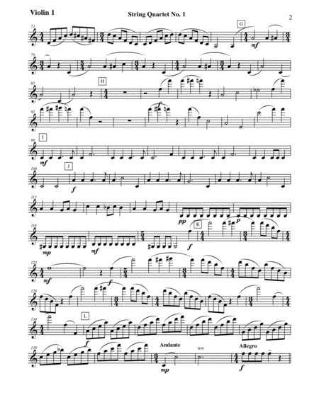 String Quartet No. 1 -- Parts Only image number null