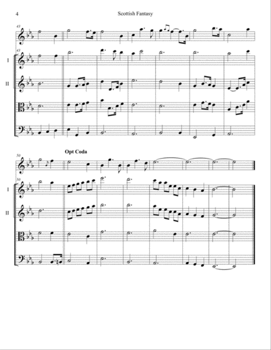 Scottish Fantasy String Quartet scores gallery preview page 5