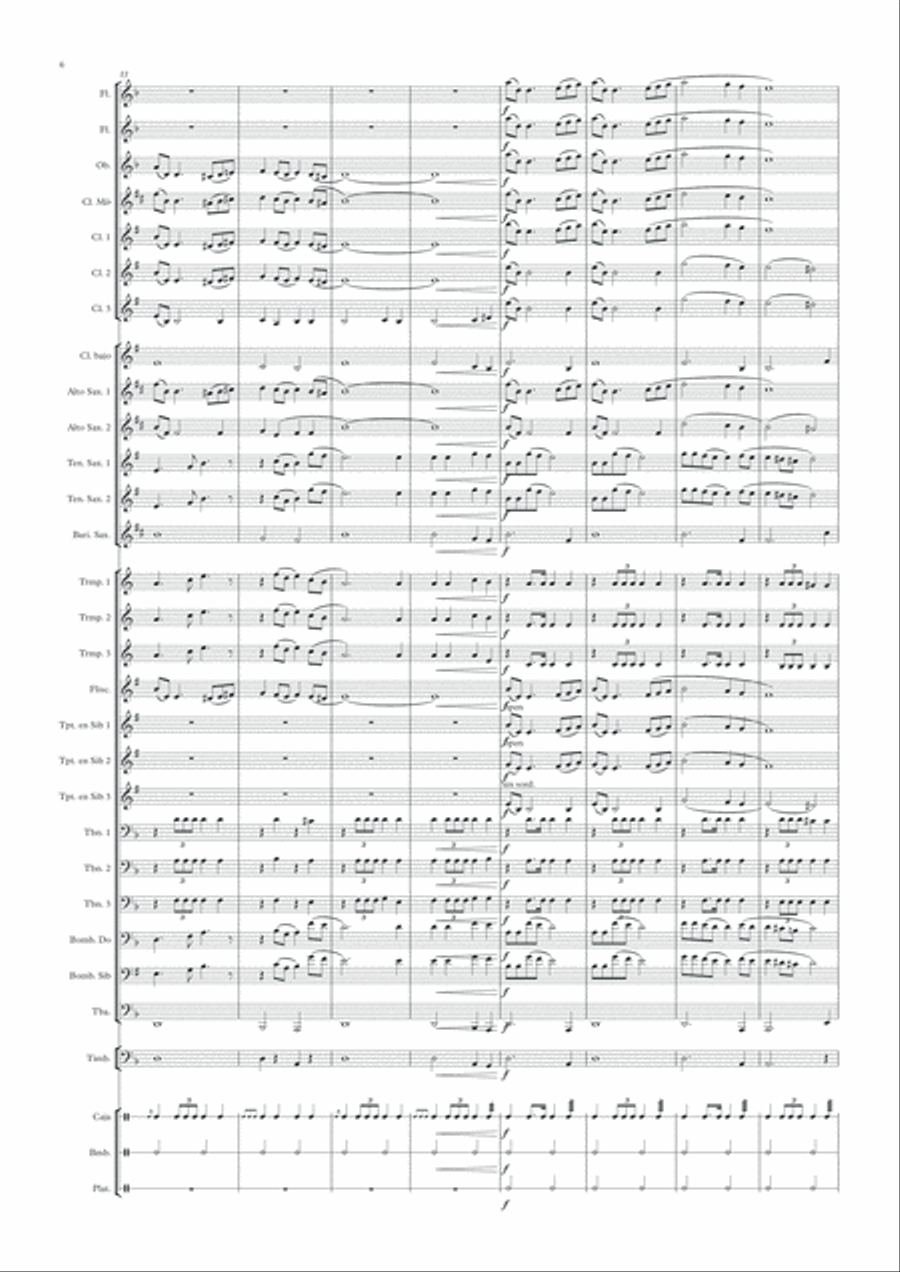 La Virgen de la Soledad Concert Band scores gallery preview page 6