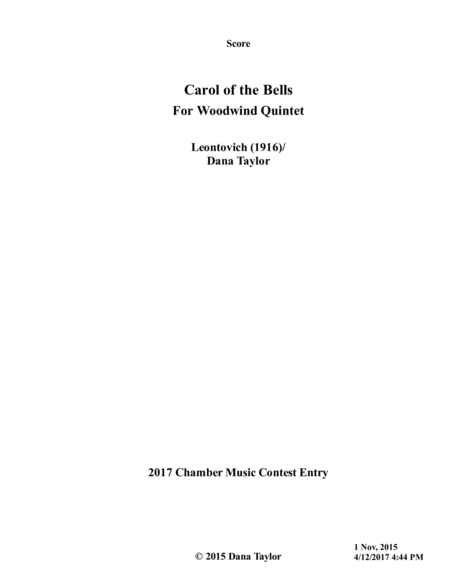 Come Hear the Bells - Carol of the Bells image number null