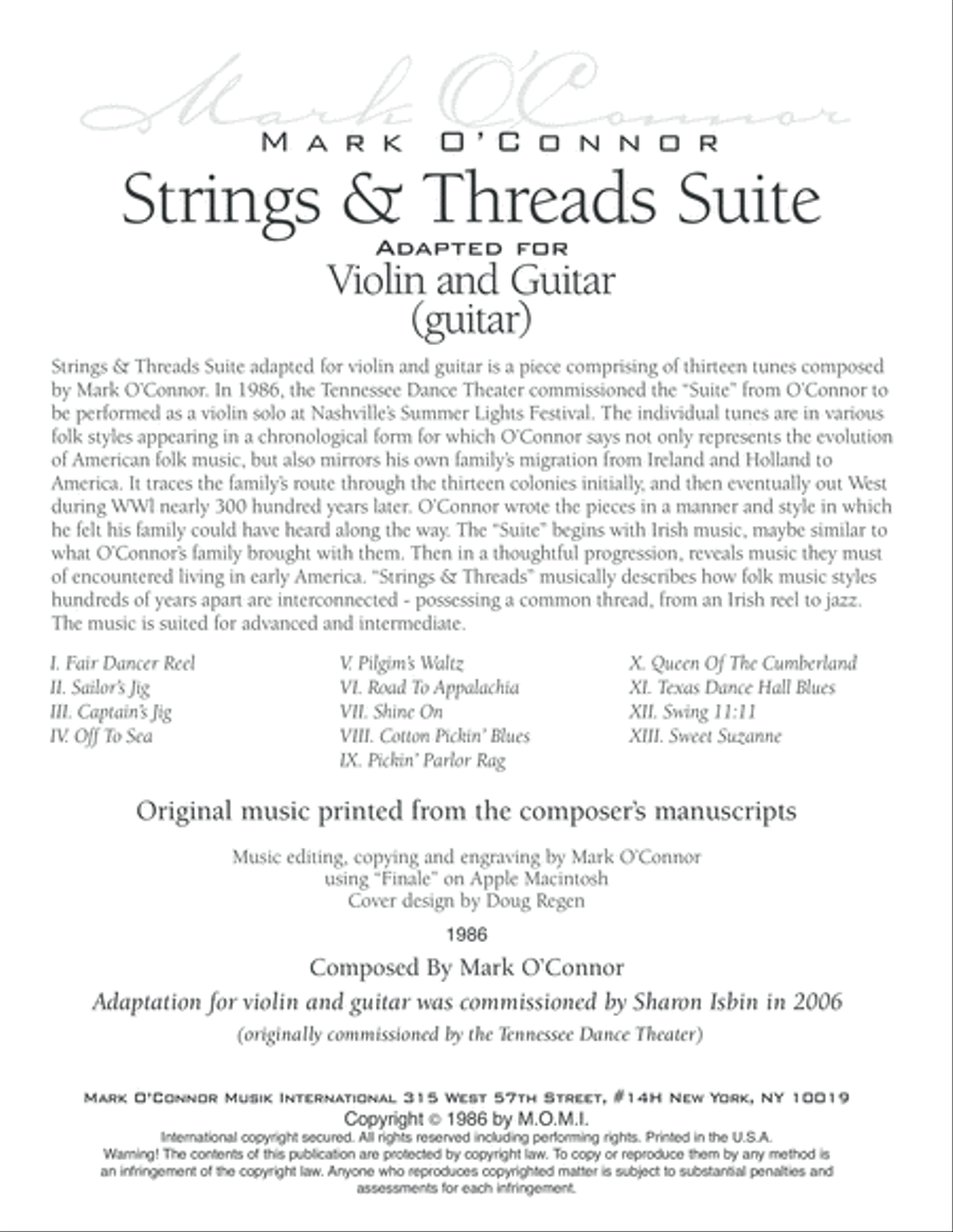Strings & Threads Suite (guitar part - adapted for violin and guitar) String Duet scores gallery preview page 3