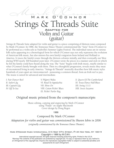Strings & Threads Suite (guitar part - adapted for violin and guitar) image number null