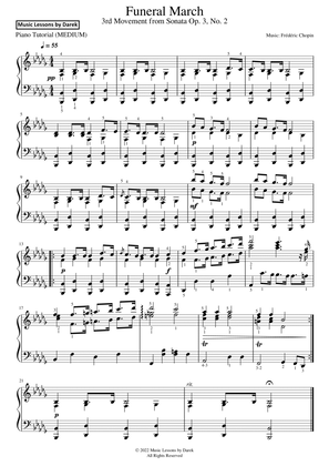 Funeral March (MEDIUM PIANO) 3rd Movement from Sonata Op. 3, No. 2 [Frédéric Chopin]