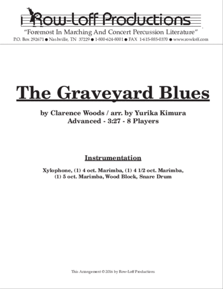 Graveyard Blues, The Percussion Ensemble scores gallery preview page 2